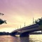 Sonnenuntergang Kenndybrücke in Bonn