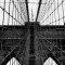 Schwarz-Weissbild New York, Brooklyn Bridge