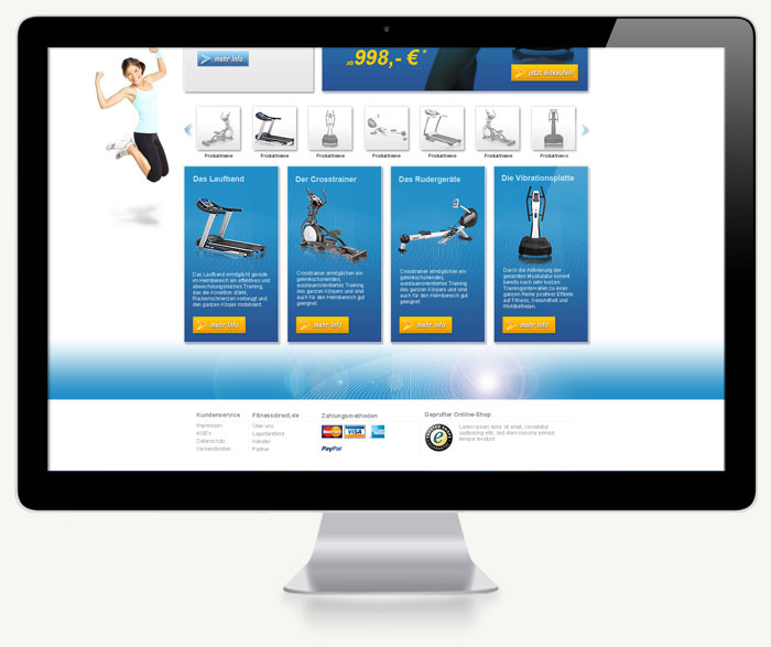 2. Screenshot Onlineshop fitnessdirekt.de