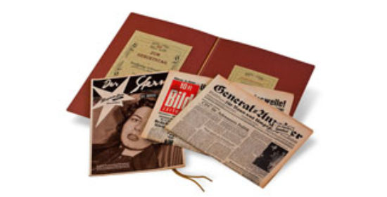 Vorschaubild Geschenkmappe mit Zeitungen und Illustrierten