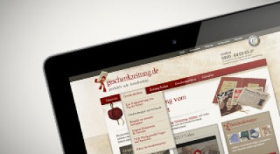 Vorschaubild Onlineshop geschenkzeitung.de