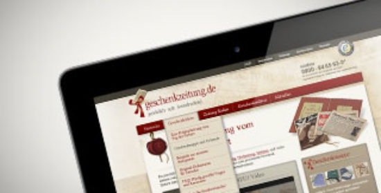 Vorschaubild Onlineshop geschenkzeitung.de