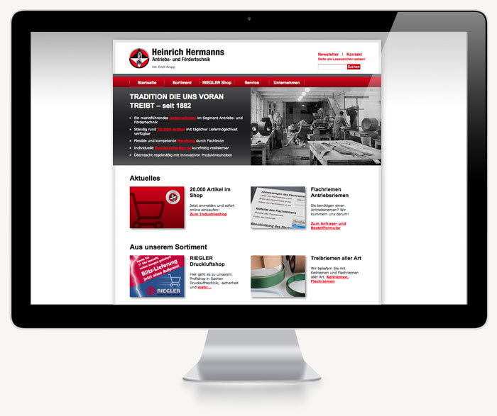 Startseite Webdesign Hermanns-Bonn