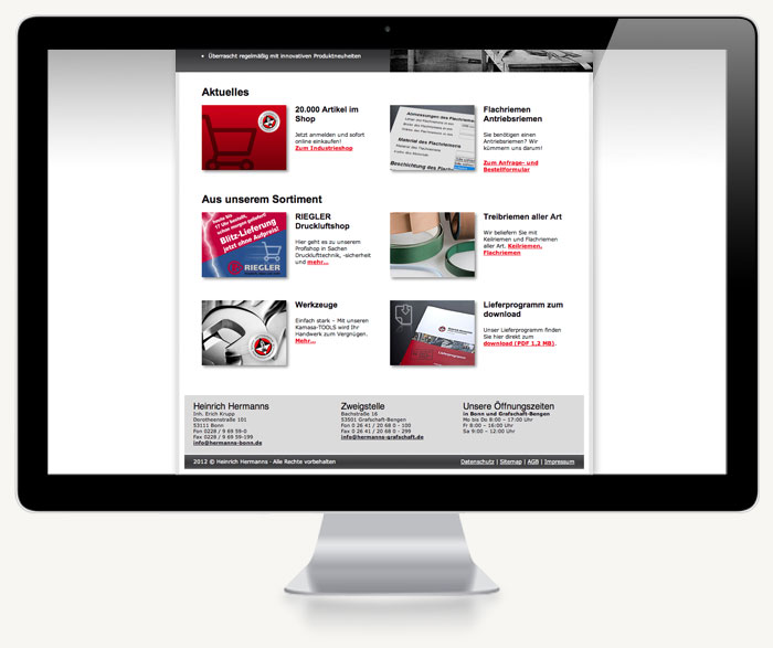 Screenshot Webdesign hermanns-bonn